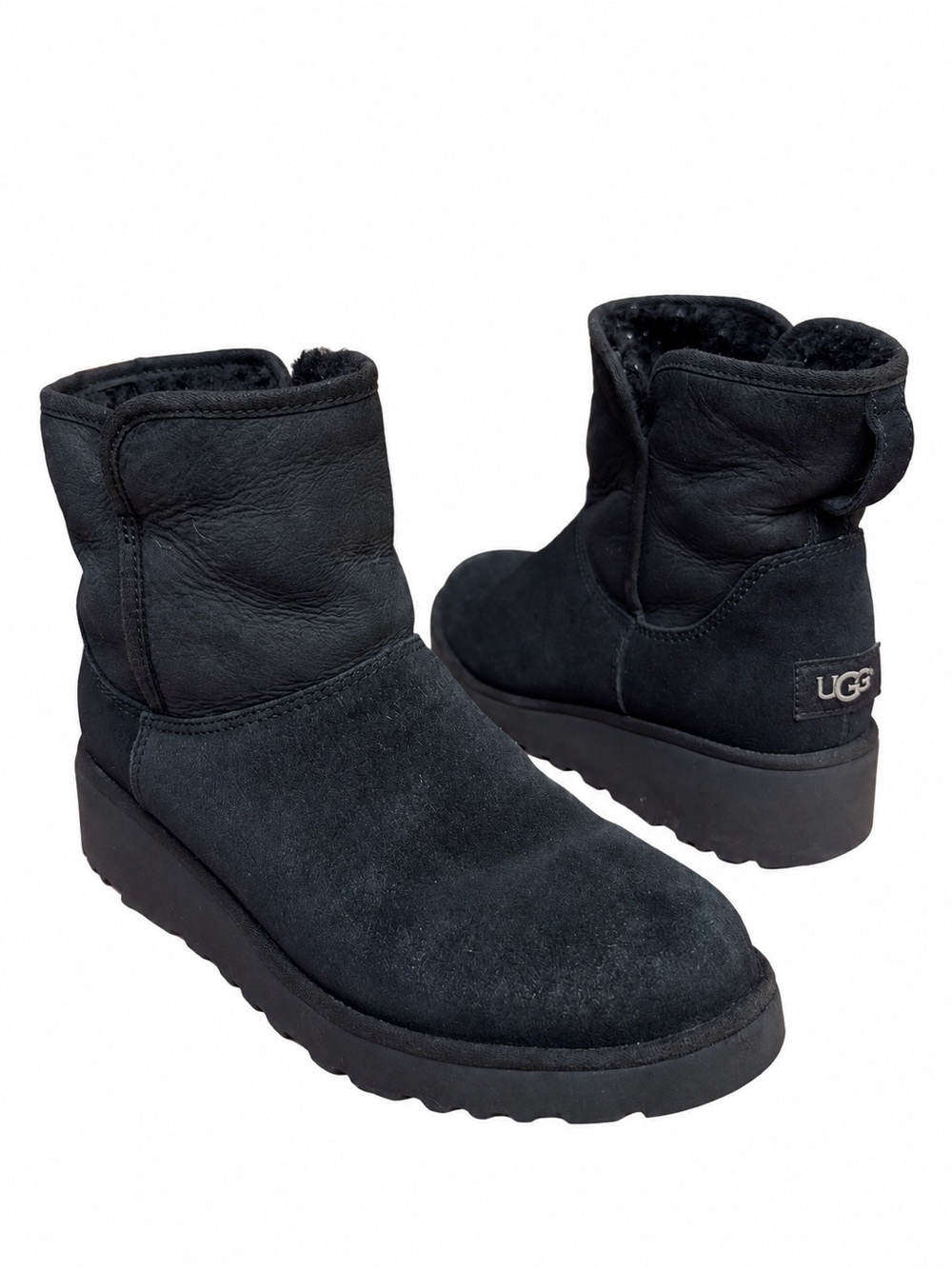 UGG Kristin Classic Slim Mini Boots Black Suede Women’s 6.5